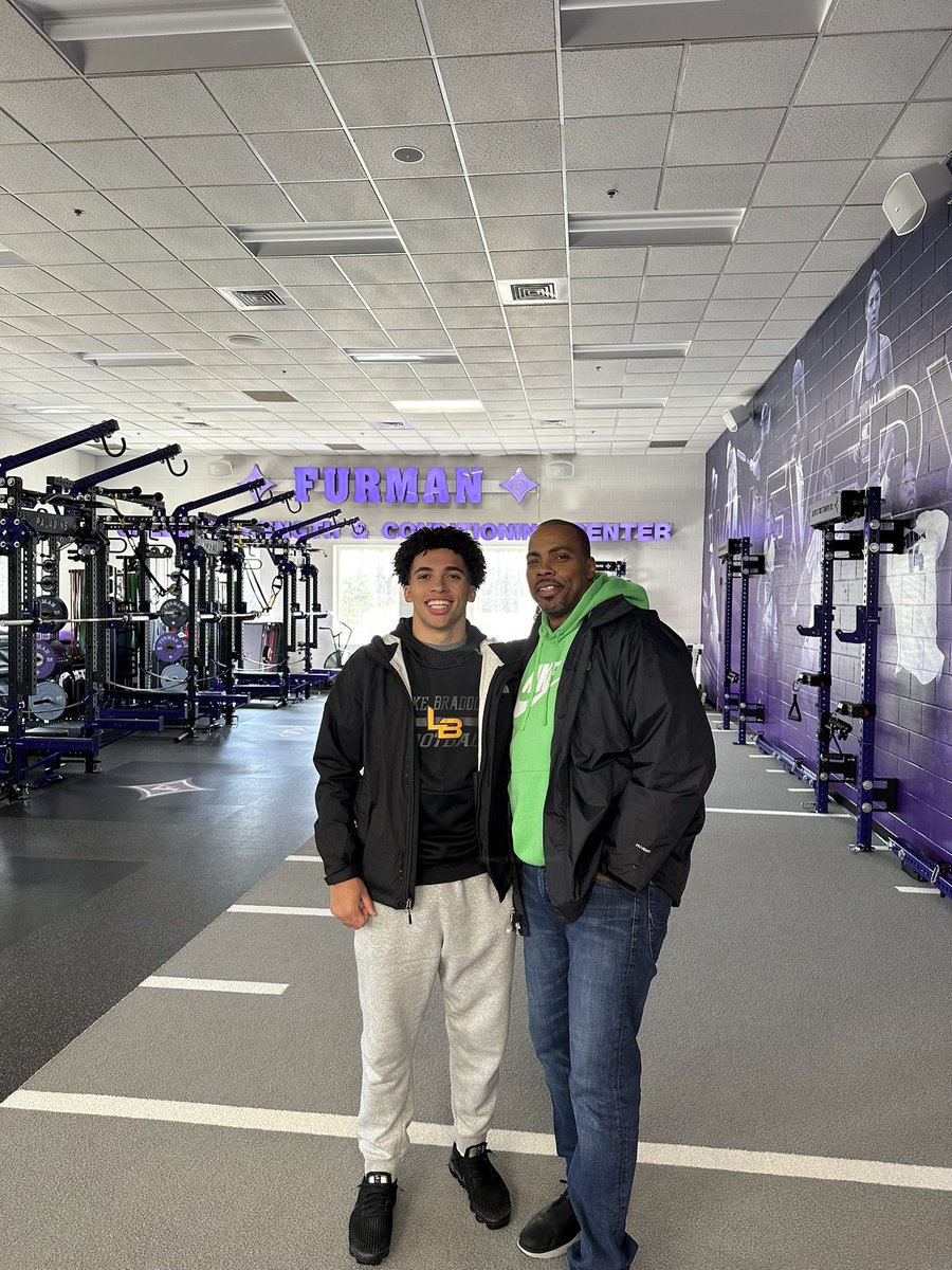 Amazing visit this weekend at Furman University ‼️Love their energy in practice and the beautiful campus mixed with the high academics. It’s no surprise that they’re a top program in the nation🏈💪🏽. Thank you <a href="/DrewDudzik/">Drew Dudzik</a> <a href="/FUCoachHendrix/">Clay Hendrix</a> <a href="/CSpangDB/">Tommy Spangler</a> <a href="/PaladinFootball/">Furman Football</a> <a href="/Coach_DVaughn/">Duane Vaughn</a>