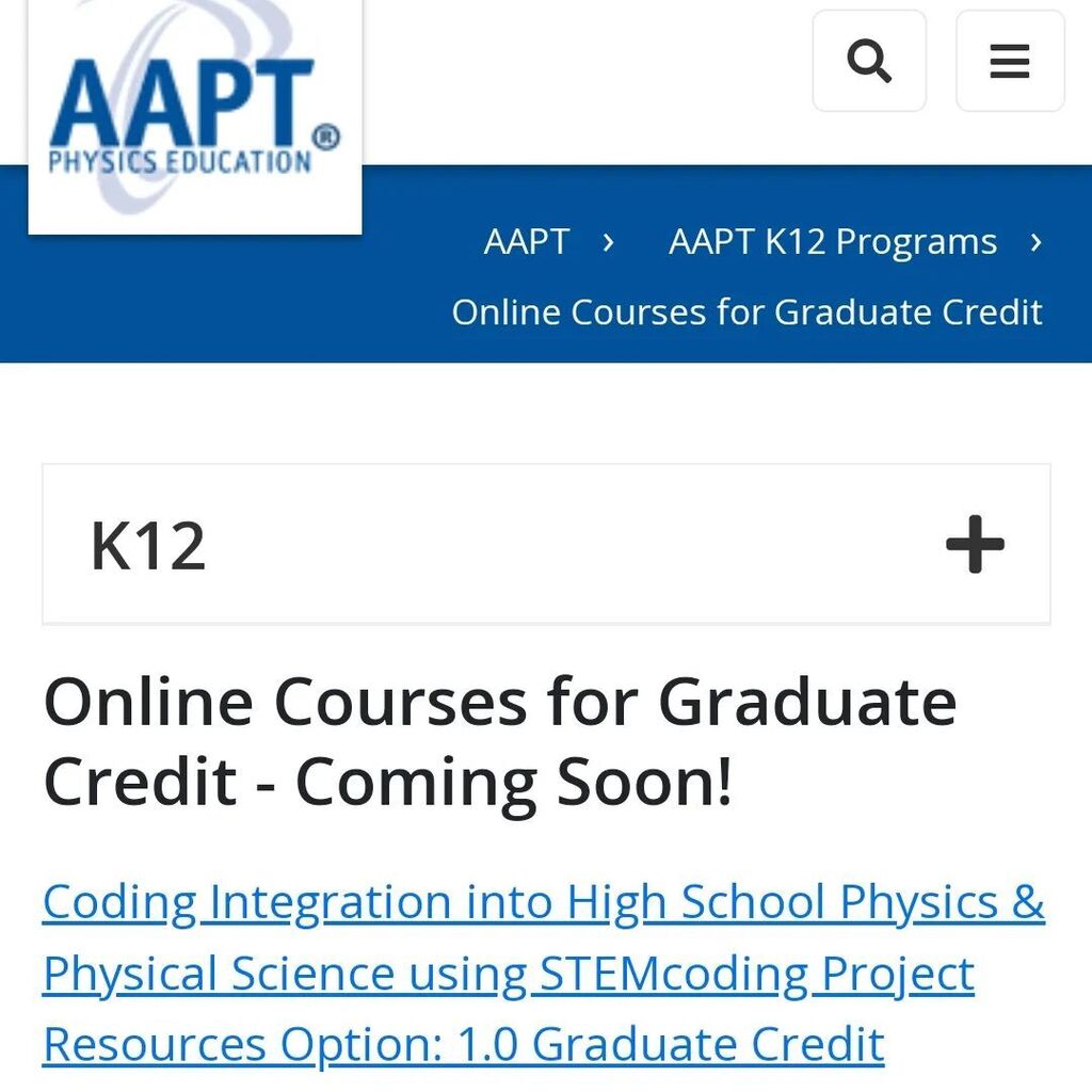 This summer I'll be teaching a beginner and intermediate level course on integrating CS into high school physical science and physics. Please share with your networks! ift.tt/7lagI3t
