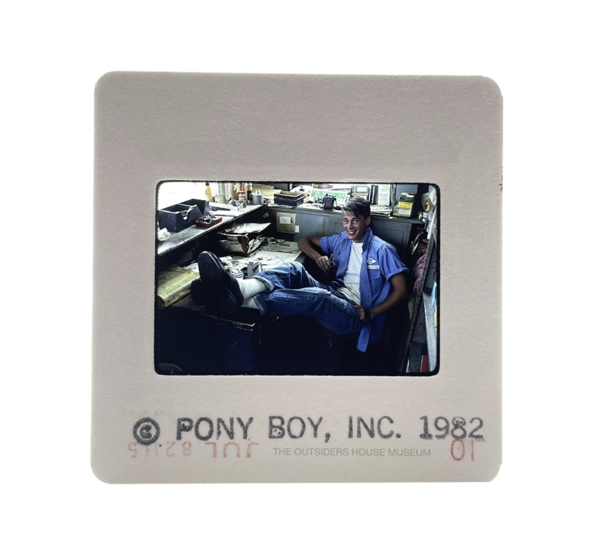 OutsidersHouse's tweet image. We just acquired another rare promotional 35mm slide of Rob Lowe as Sodapop Curtis in The Outsiders (1983) #DX #Greaser #Tulsa #TheOutsiders @RobLowe