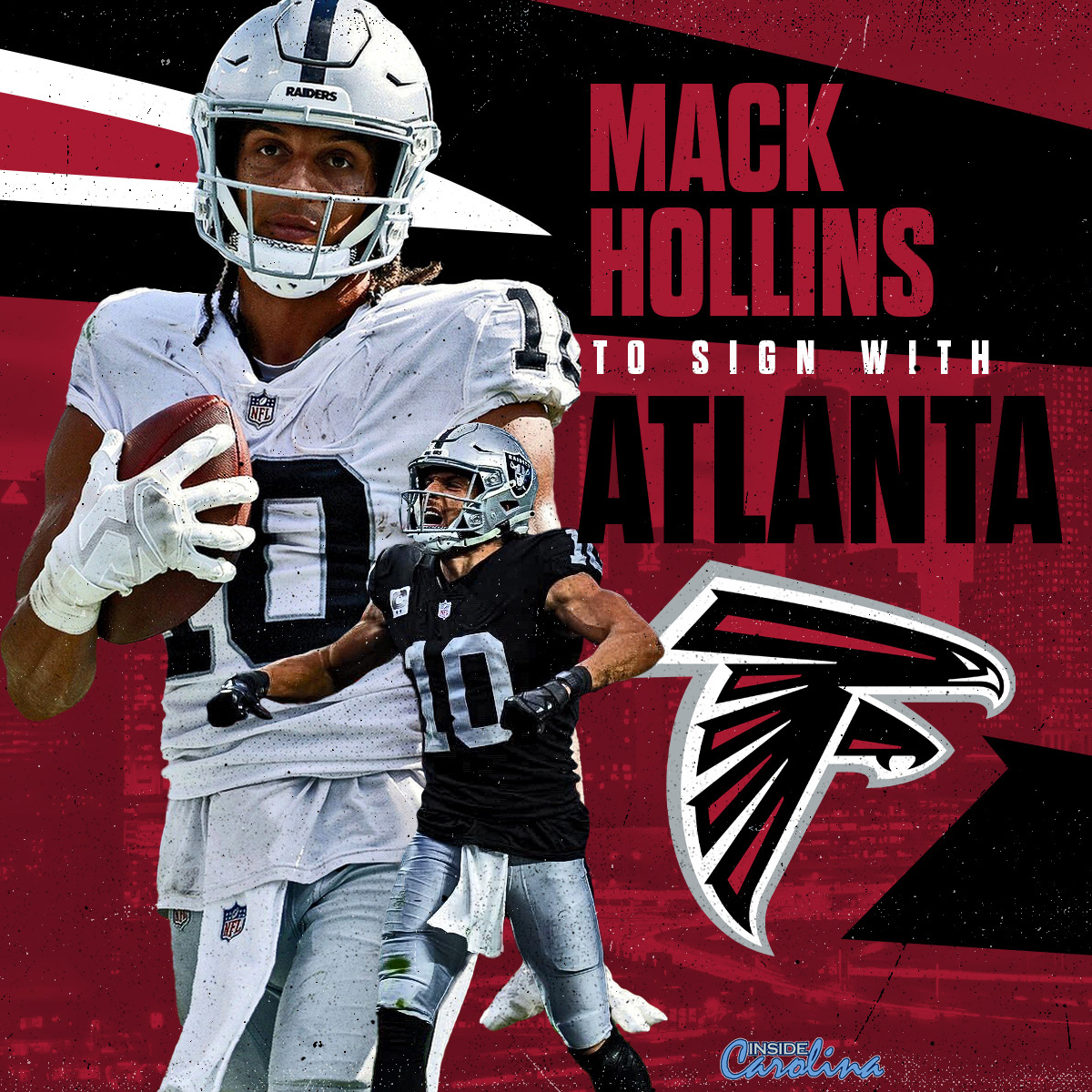 Taylor Vippolis on X: 'Breaking: Former Raiders WR and Captain Mack Hollins  is signing with the Atlanta Falcons, per source. Hollins is coming off a  career year in Las Vegas where he