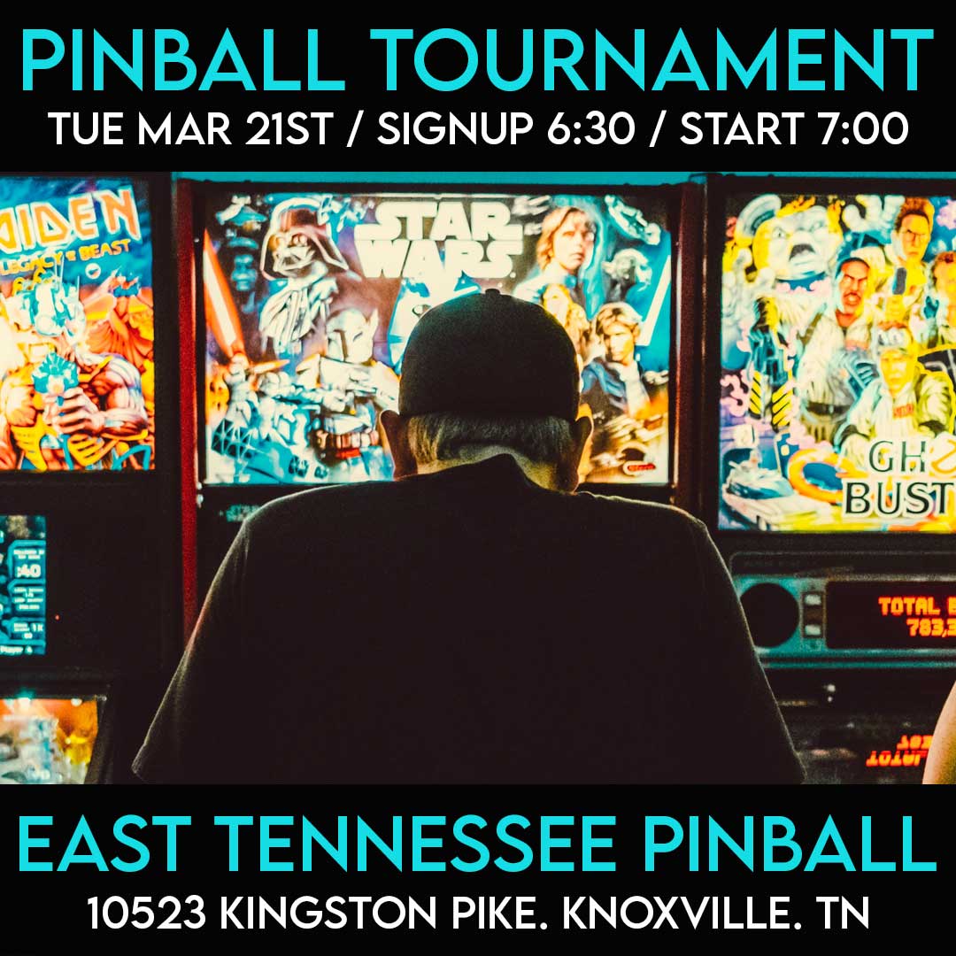 Pinball Tournament Tonight at @East Tennessee Pinball 
...
#pinballtournament #sternarmy #knoxvillepinball #pinballtn #tennesseepinball