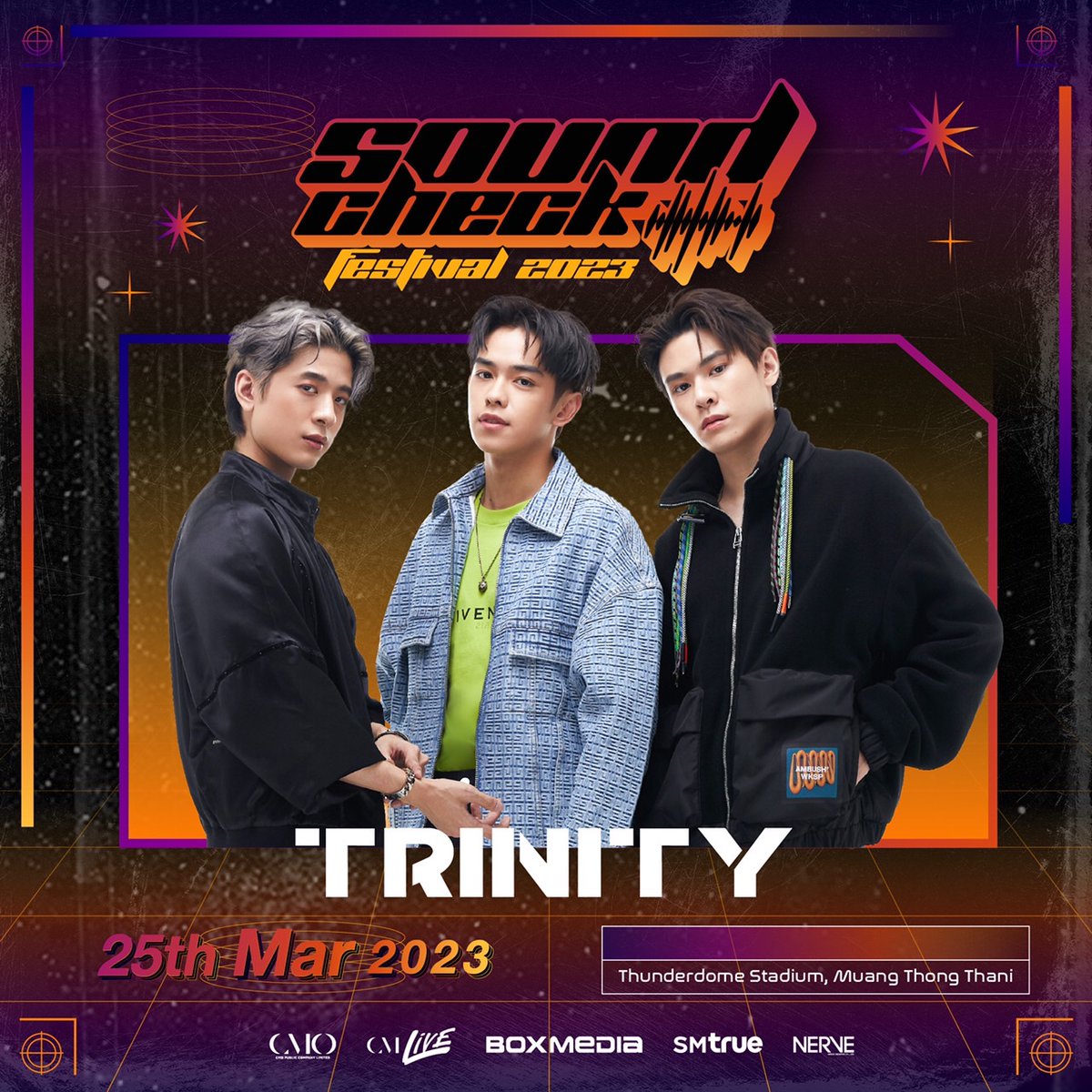 TRINITYwithSub's tweet image. Witness ‘TRINITY’ live soon at “Sound Check Festival 2023” this Saturday at Thunderdome Stadium 🏟️

Tickets available at ticketmelon.com

#TRINITY_TNT #SoundCheck_TH 
#CMLIVE #CMO @CMLiveThailand