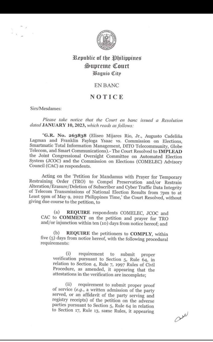 Spanish_Pinay's tweet photo. @itsY0L0 @MazingerZ8888 SC already ordered COMELEC to answer the petition

#ReleaseTransmissionLogsNow https://t.co/sdG1l1aO5S