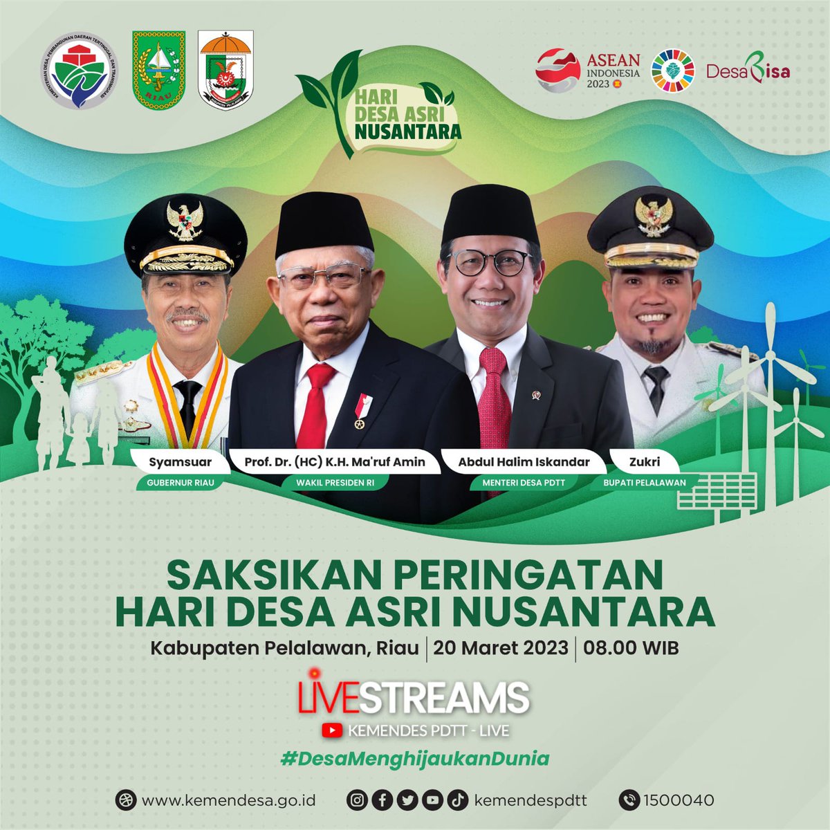 Selamat &amp; Sukses
#HariDesaAsriNusantara

<a href="/jokowi/">Joko Widodo</a> 
<a href="/halimiskandarnu/">ABDUL HALIM ISKANDAR</a>
@Kemendespdtt
<a href="/malik_haramain/">malikharamain</a>
<a href="/imansyukri/">Iman Sukri</a>
<a href="/taufikmadjid71/">IG : taufik.madjid</a>
@yusradaridesa 
<a href="/azzameldzikrie/">#SantriIndonesia</a> 
<a href="/tppkemendes/">TPP KEMENDES</a>