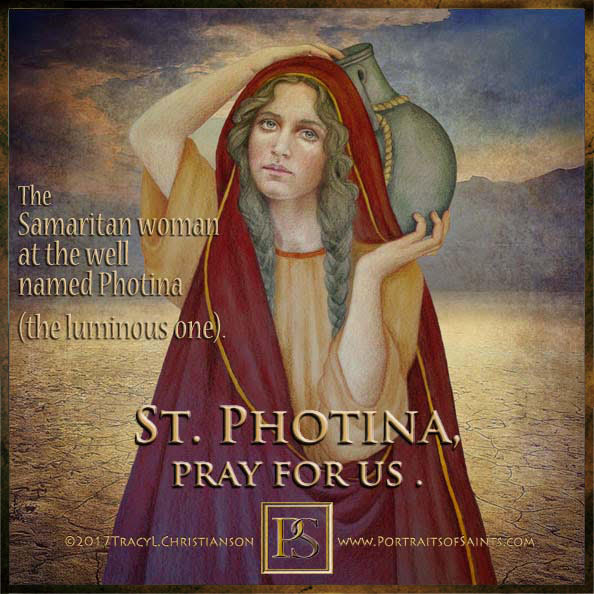 SaintPortraits's tweet photo. Happy Feast Day
St. Photina, pray for us!
She was the Samaritan woman who accepted the “living water” from Jesus at Jacob’s Well in Sychar, as told in John 4: 5-42. Her name means “enlightened one”.
https://t.co/lIF0CyEblP https://t.co/GvJ0dV4sEH