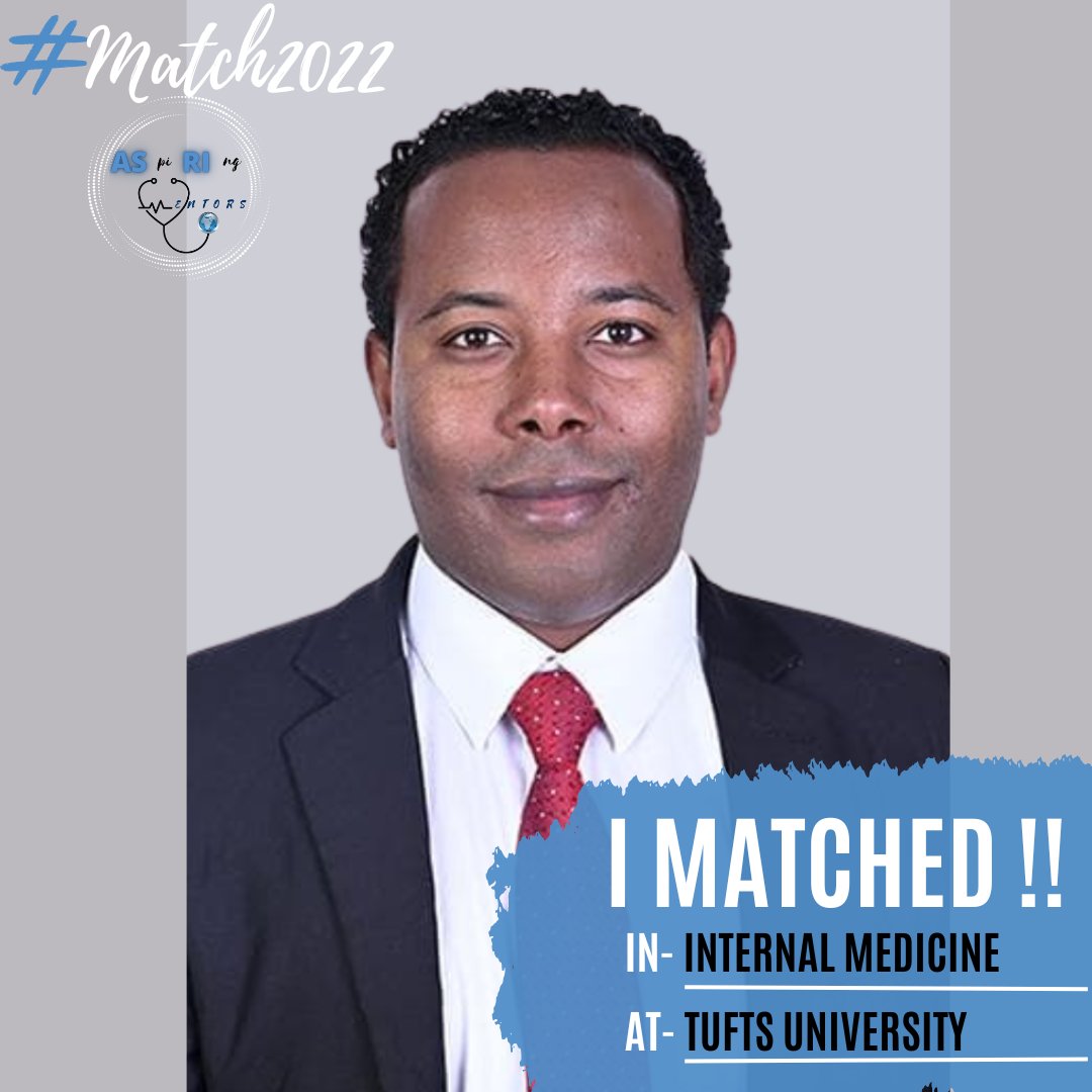 Congratulations to our mentor Dr. Tamiru Berake!! 🥳
#match2022 #match2023 #MedTwitter  #aspiringmentors #findamentorbeamentor