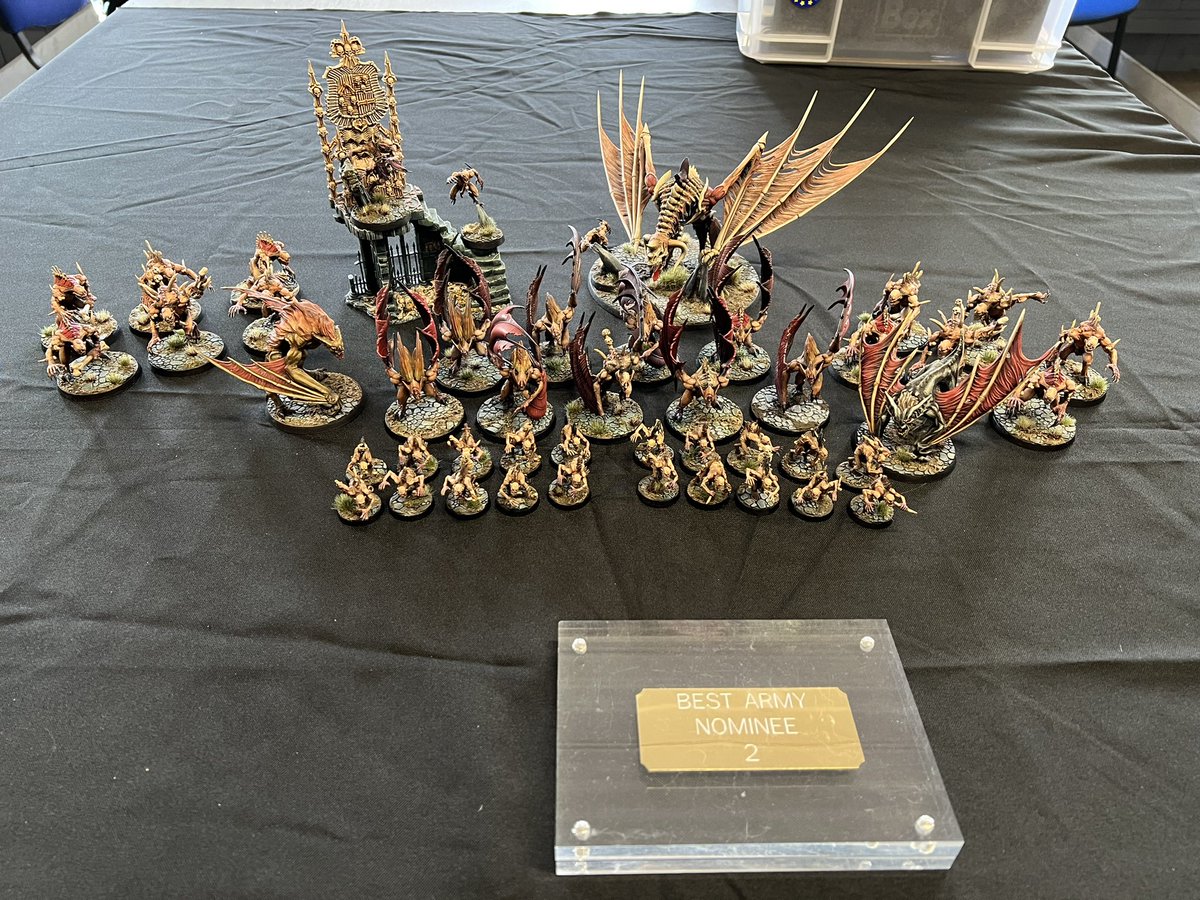 WORGORE's tweet photo. Best painted went to Allan George with his Flesh eater courts #AGOM23 #ageofsigmar https://t.co/lPIoqD7Ga3