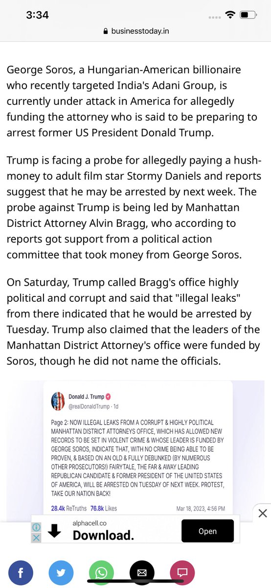 ArmandKleinX's tweet photo. To The Manhattan Justice,Do You Really Believe That A Paid Prosecutor From Soros,Will Arrested The Best President Ever?A Left Wing Political Prosecutor Who Took $1Million Dollar From A Radical Left Wing Billionaire,Don't Say That Is Not True Because Bragg is On That Paid List🎯🇺🇸 https://t.co/7hANCrkH9x