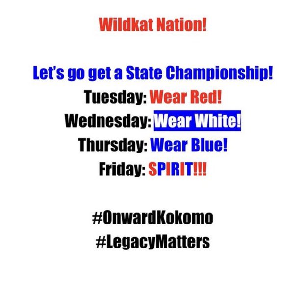 CMIS_IB's tweet photo. Calling all Kats!  Lets support our Kats as they head to state this week!  ❤️💙🐾 https://t.co/l73INFEidd
