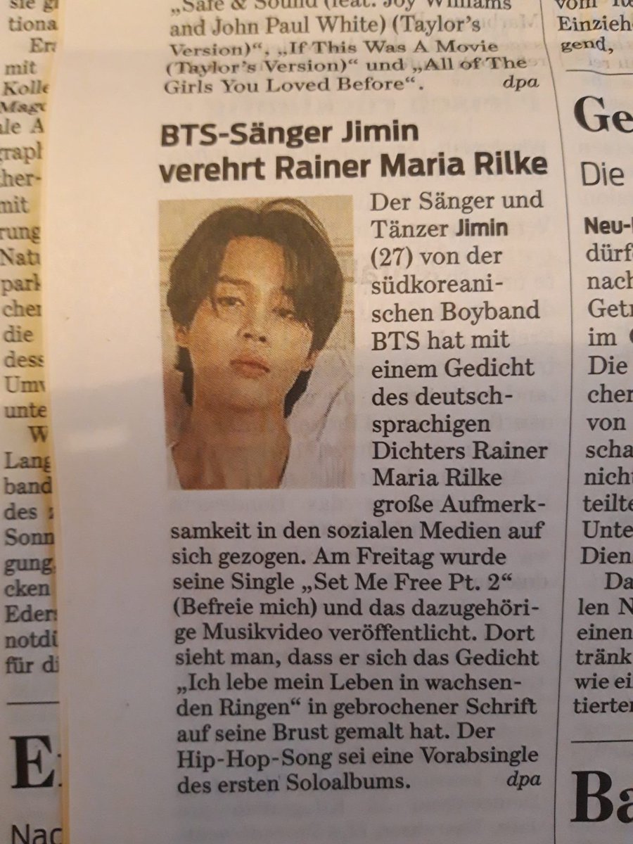 BangtanGER_twt's tweet photo. [🐥] Ein Artikel über Set Me Free Pt.2 in einer deutschsprachigen Zeitung. 

©BorahaeVera https://t.co/tV3gCcJtsp