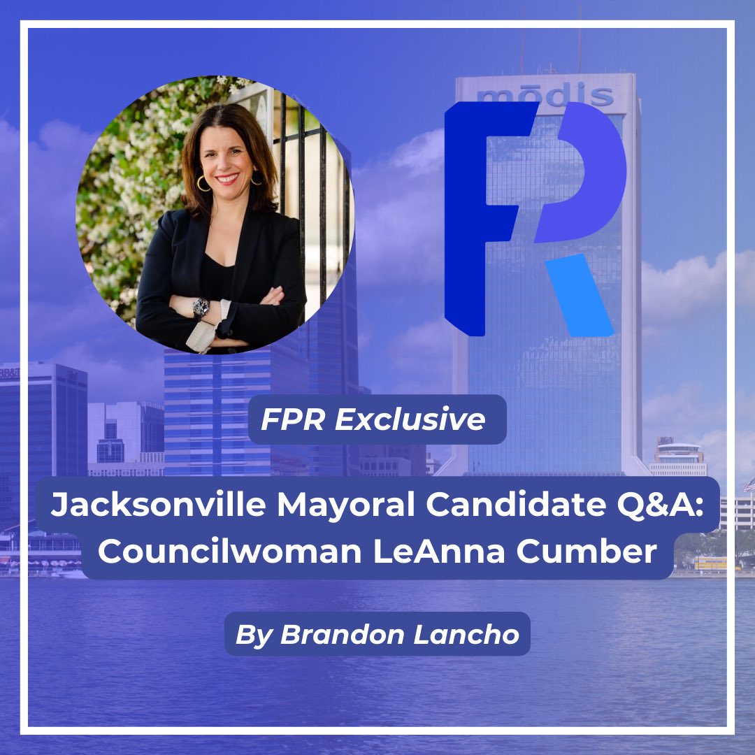 FlaReview's tweet photo. “We can always find common ground… If we insist on finding what’s different or finding what we don’t agree with, that’s where you get into this constant fighting,” Jacksonville mayoral candidate @LeAnnaCumber told the Florida Political Review. https://t.co/vd17rJR64y https://t.co/b648VodV8g