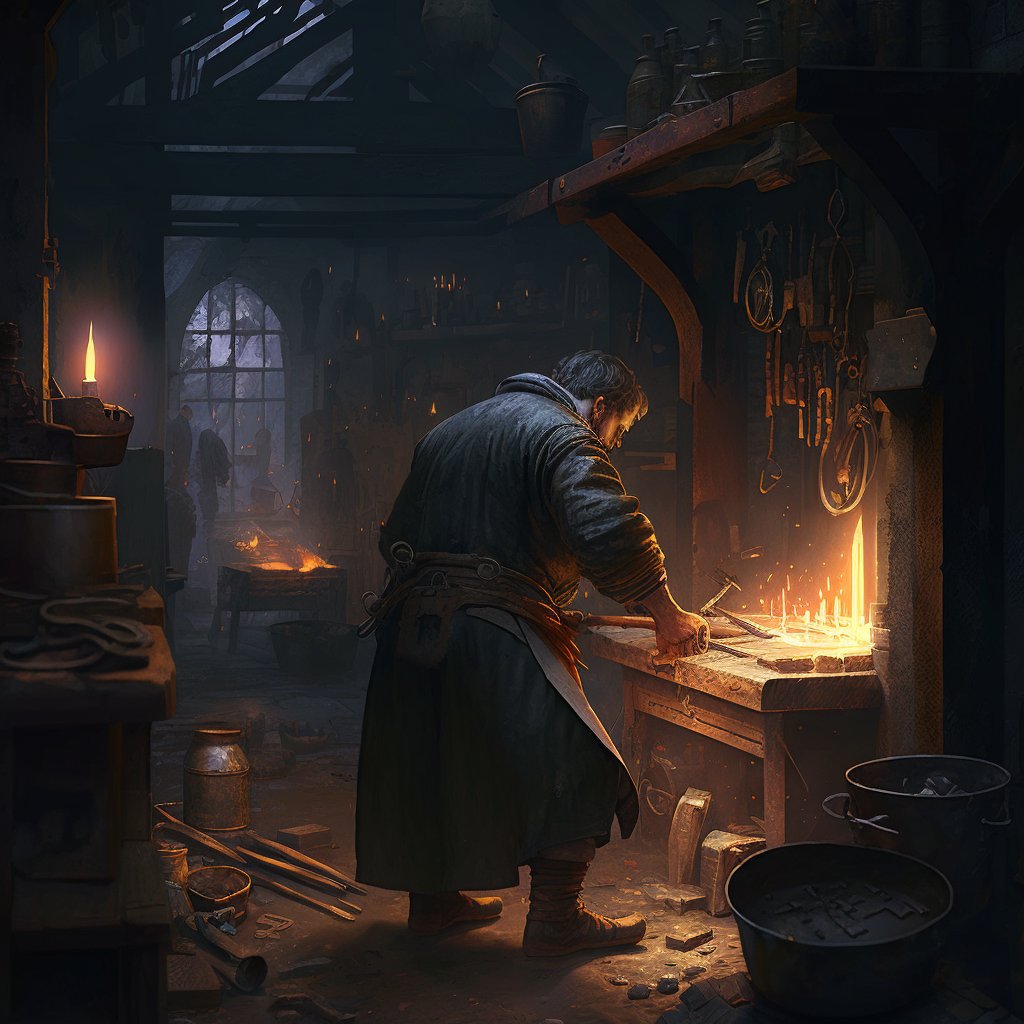 EternalLabsNFT's tweet photo. 🔨🗡️🔥
The blacksmith pours his heart and soul into crafting the perfect sword. Who will wield it in battle?
⚔️ #EternalArmy Like, Retweet, Follow, and Mention 3 Friends.
#NFT #NFTCommunity
#medievalweaponsmith #customsword https://t.co/02rxdLGsE6