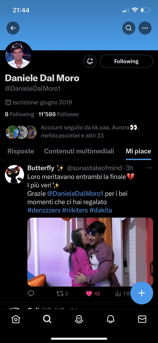 sonoiotac's tweet photo. Che dolce Daniele 🥰 #nikiters #gfvip https://t.co/ujihXBhNaB