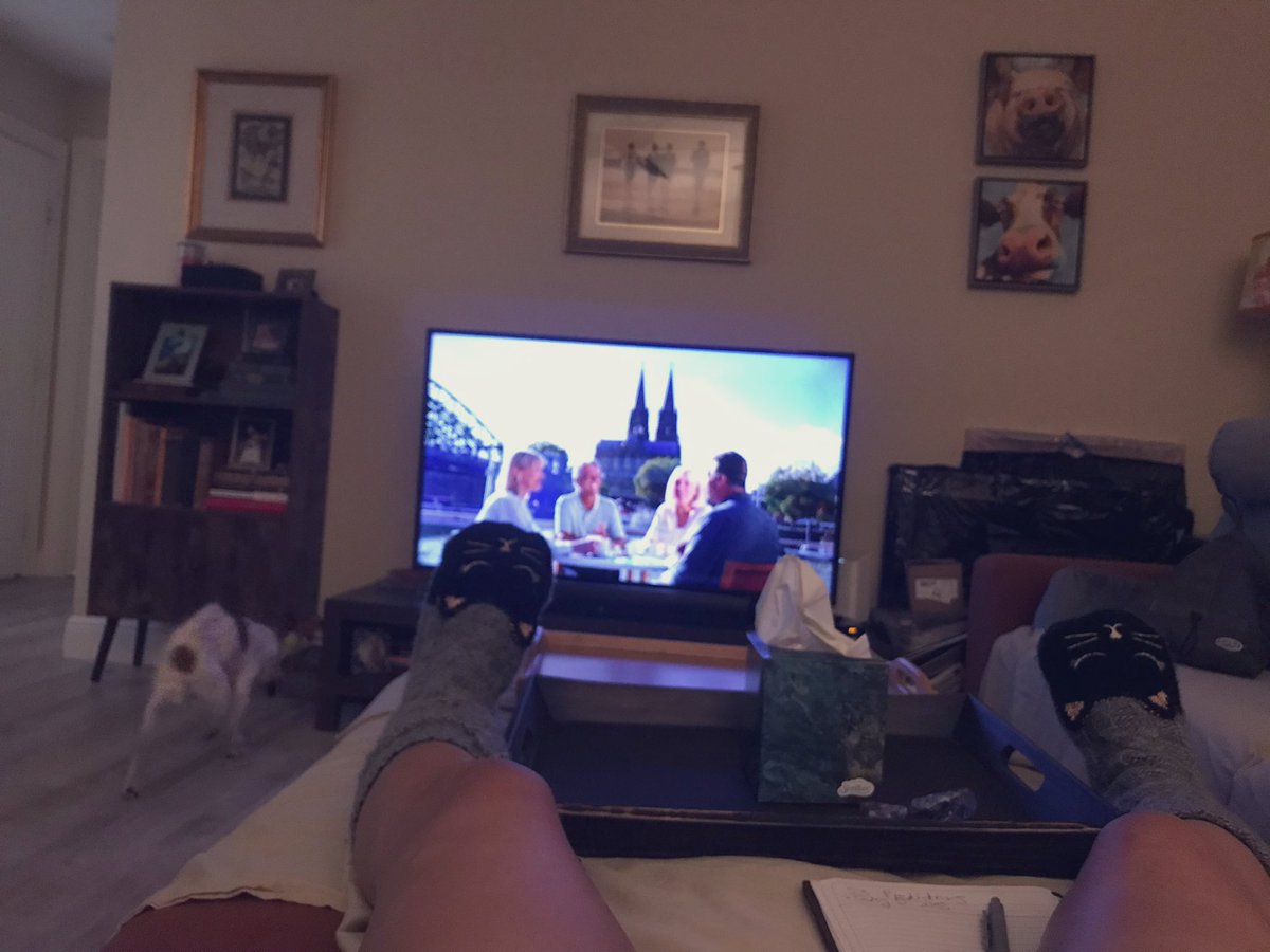 I am prepared!!! cornflower top, tissues at the ready, Heybourne blue good vibe stones ✨ 💙 #SanditonS3