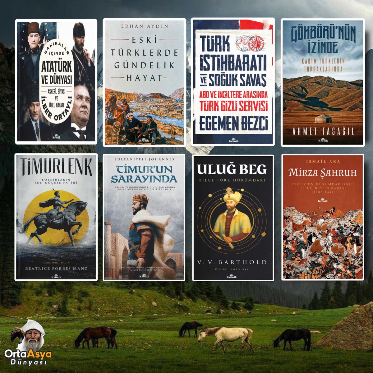 📚Kitap Çekilişimiz Var!

📚Bu tweeti RT'leyip beğenen,
📚<a href="/OrtaAsyaDunyasi/">Orta Asya / Türk Dünyası</a> ve <a href="/KronikKitap/">Kronik Kitap</a>'ı takip eden.

3 değerli takipçimize, seçecekleri 1’er kitap hediye! (Son Katılım: 24 Mart)