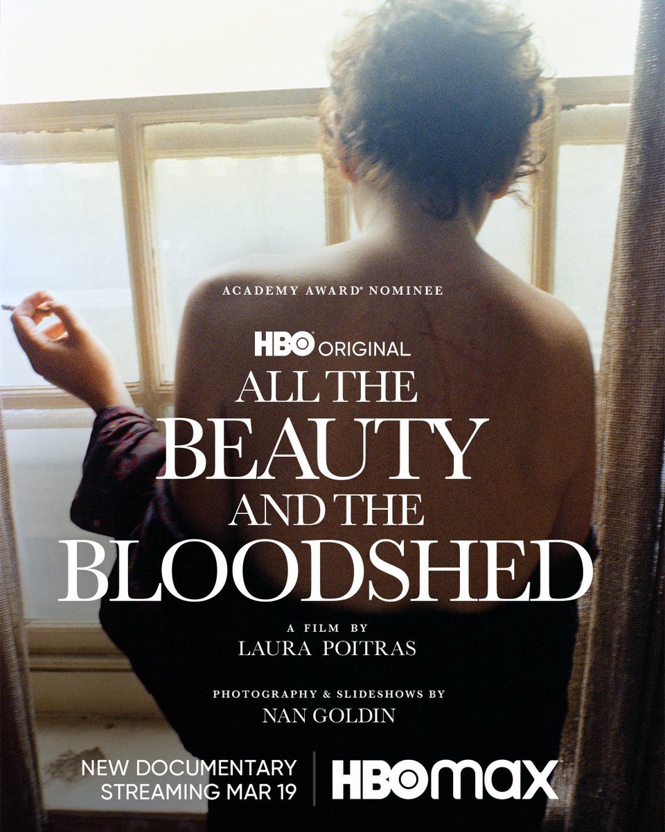 Laura Poitras’ Oscar-nominated and Golden Lion-winning documentary ALL THE BEAUTY AND THE BLOODSHED will be on HBO Max at 9pm.

#film #AllTheBeautyandTheBloodshed #Documentary #FilmTwitter #HBOMax