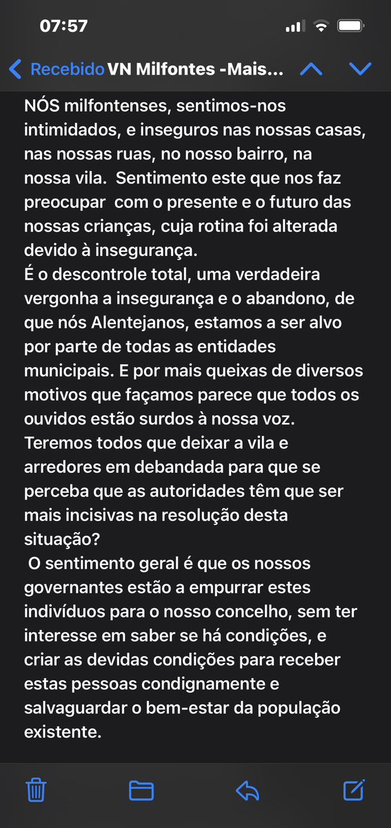⚠️ Vila Nova de Milfontes 

Em 2020, 40% da população do concelho de Odemira era imigrante. 
O sudoeste alentejano tem a porta escancarada a uma migração descontrolada com valores profundamente diferentes dos nossos. Expostas à insegurança estão as nossas crianças. As nossas