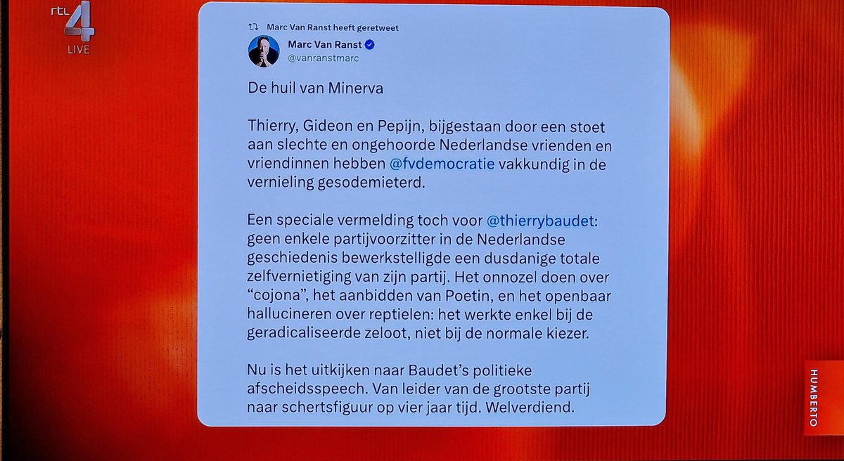marcelbar8's tweet photo. Marc van Ranst neemt geen blad voor de mond op twitter. Terecht! Nepnieuws, complottheorieën etc. zijn in coronatijd zo'n eigen leven gaan leiden, dat je als wetenschapper niet meer lijdzaam kunt toekijken. Datzelfde geldt voor het extreemtechtse gedachtegoed van Forum. #Humberto https://t.co/N716tOhyDG