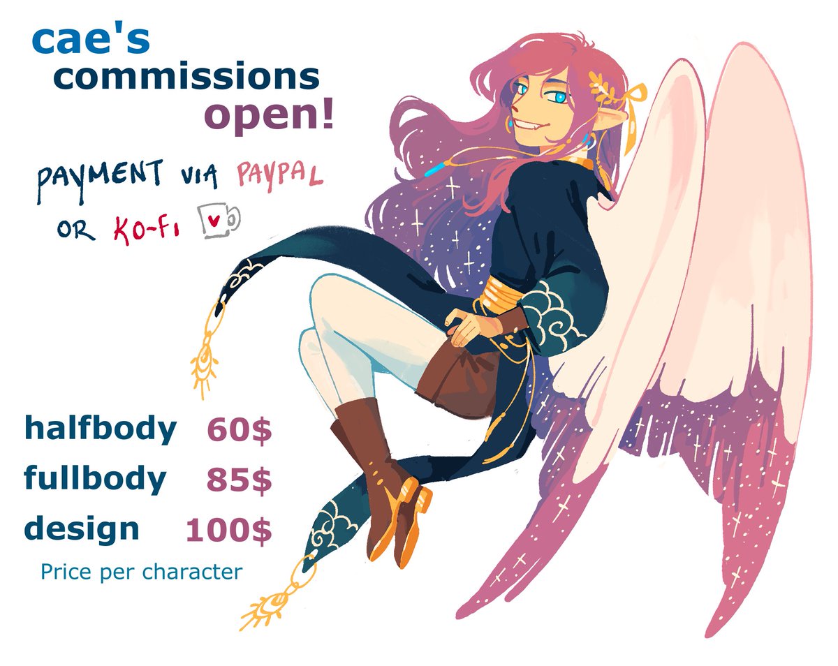 🌿commissions open! 🌿

opening some slots for commissions, including character and scene illustrations, sketchpages, and character designs!

if you're interested, you can find more details at: https://t.co/97BeheaGmZ

thank you!!

(RTs 💙) 