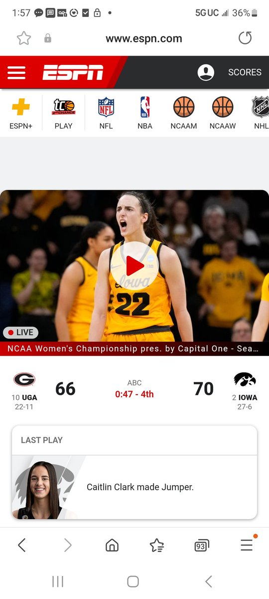 AmiHorowitz's tweet photo. Can someone explain how on the ESPN website the women's tournament is featured over the men's? https://t.co/RrOfHlDyld