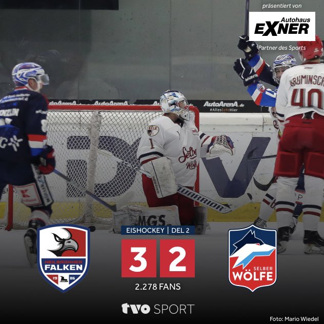 TVO_Sport's tweet image. Die @selberwoelfe müssen in der 1. Runde der best-of-seven-Playdownserie der DEL2 gegen die @HeilbronnFalken in Spiel 3 eine Niederlage hinnehmen. In der Serie aber führen die Wölfe mit 2-1 🏒

Spiel 4 ist am Dienstag in Selb.

#eishockey #del2 #playdowns #wölfe
#TVOSPORT
