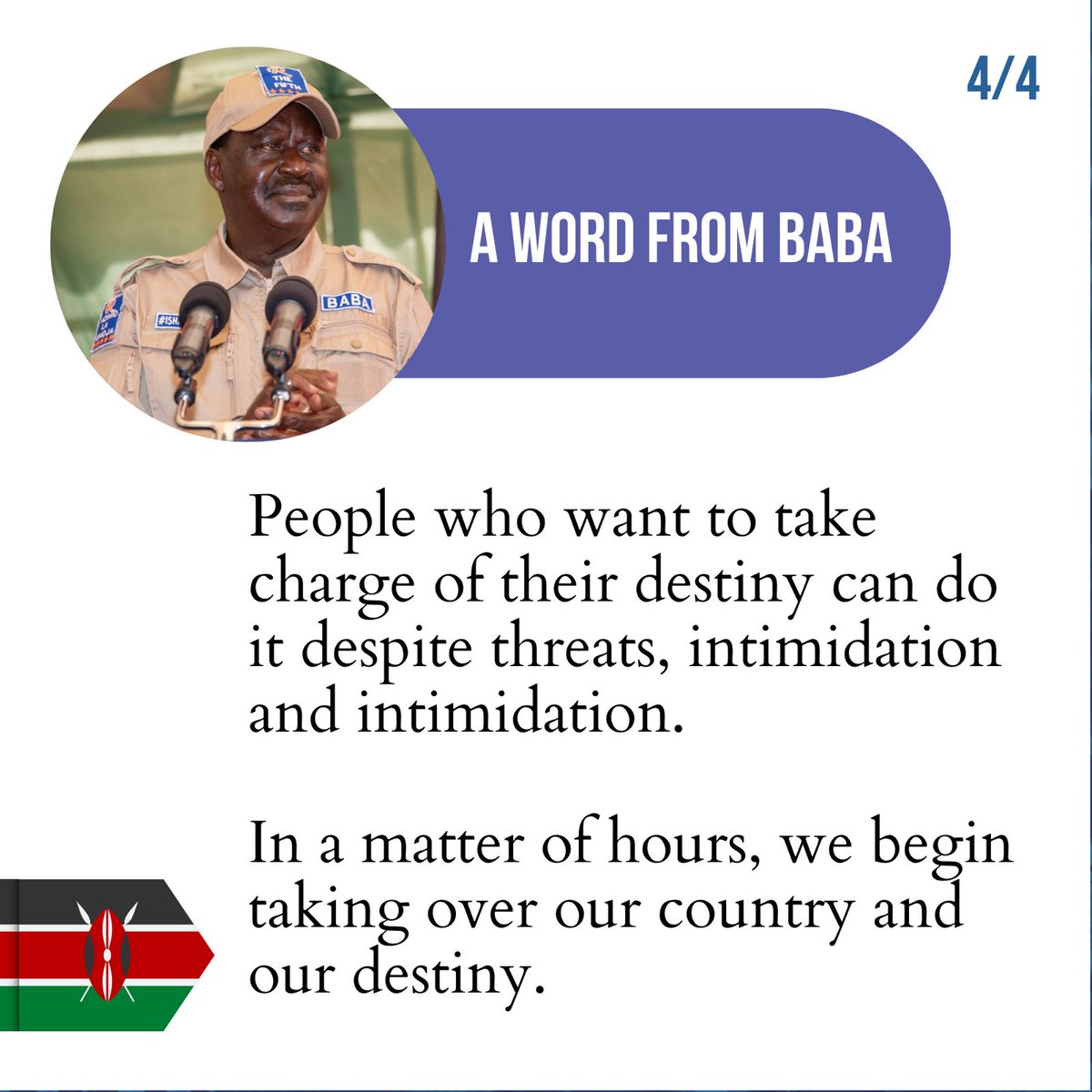 RailaOdinga's tweet image. Leo ni Leo. #DateWithDestiny20thMarch