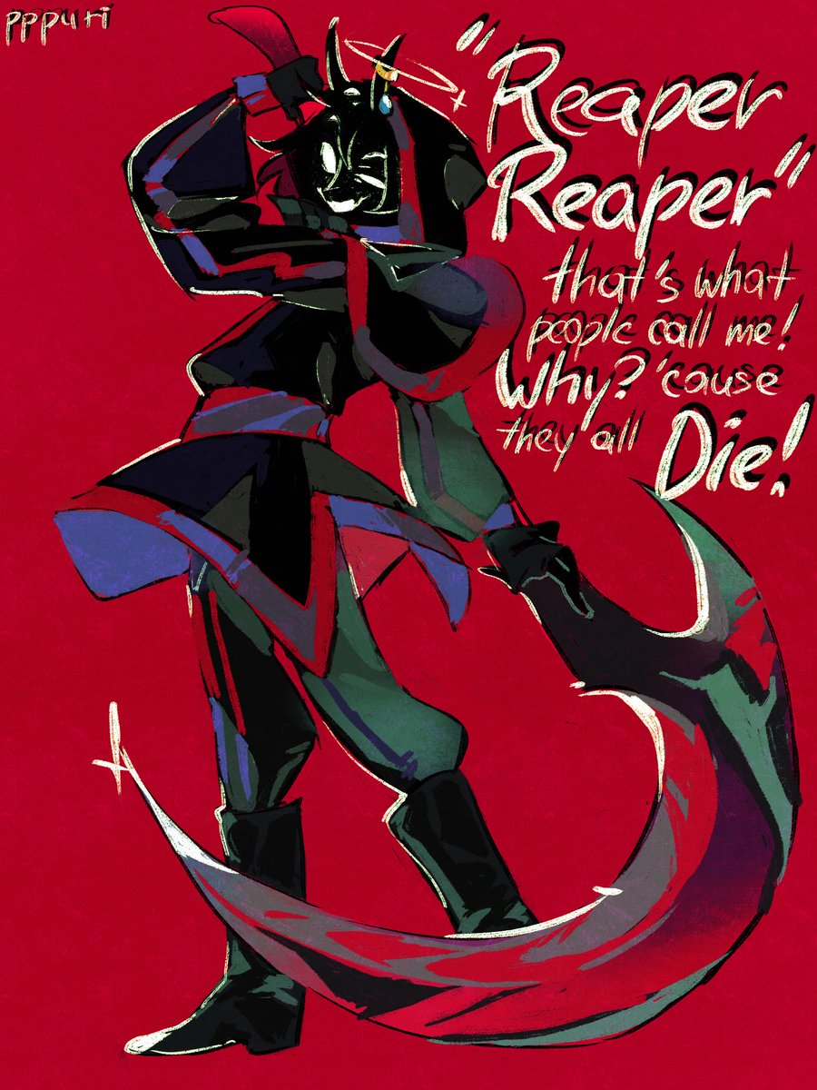 ppppppuri's tweet photo. badboyhalo but with a giant scythe anyone?

#badboyhalofanart https://t.co/HJxC80tTTd