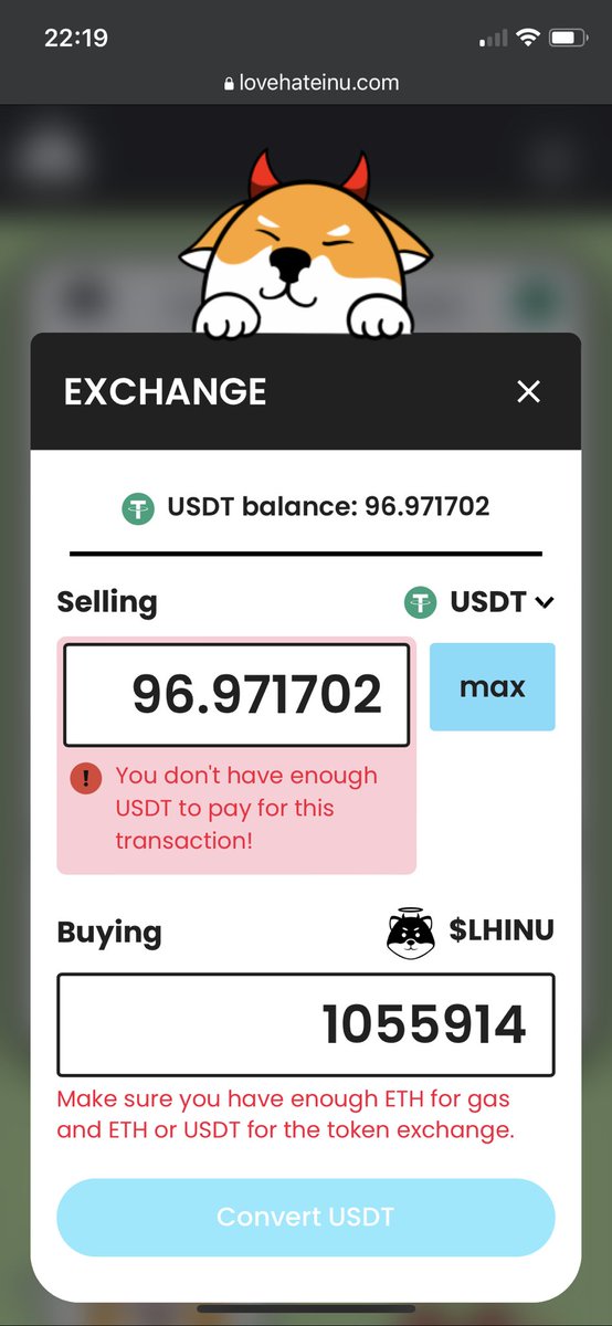 praveens2060's tweet photo. @LoveHateInuTeam  I’m trying to buy coins from last week but didn’t succeed, got a error. https://t.co/cK9uyRxNHA