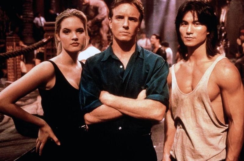 RetroBlastUS's tweet image. Shang Tsung was perfectly cast, but so were they.

Bridgette Wilson, Linden Ashby, and Robin Shou for
Mortal Kombat (1995)