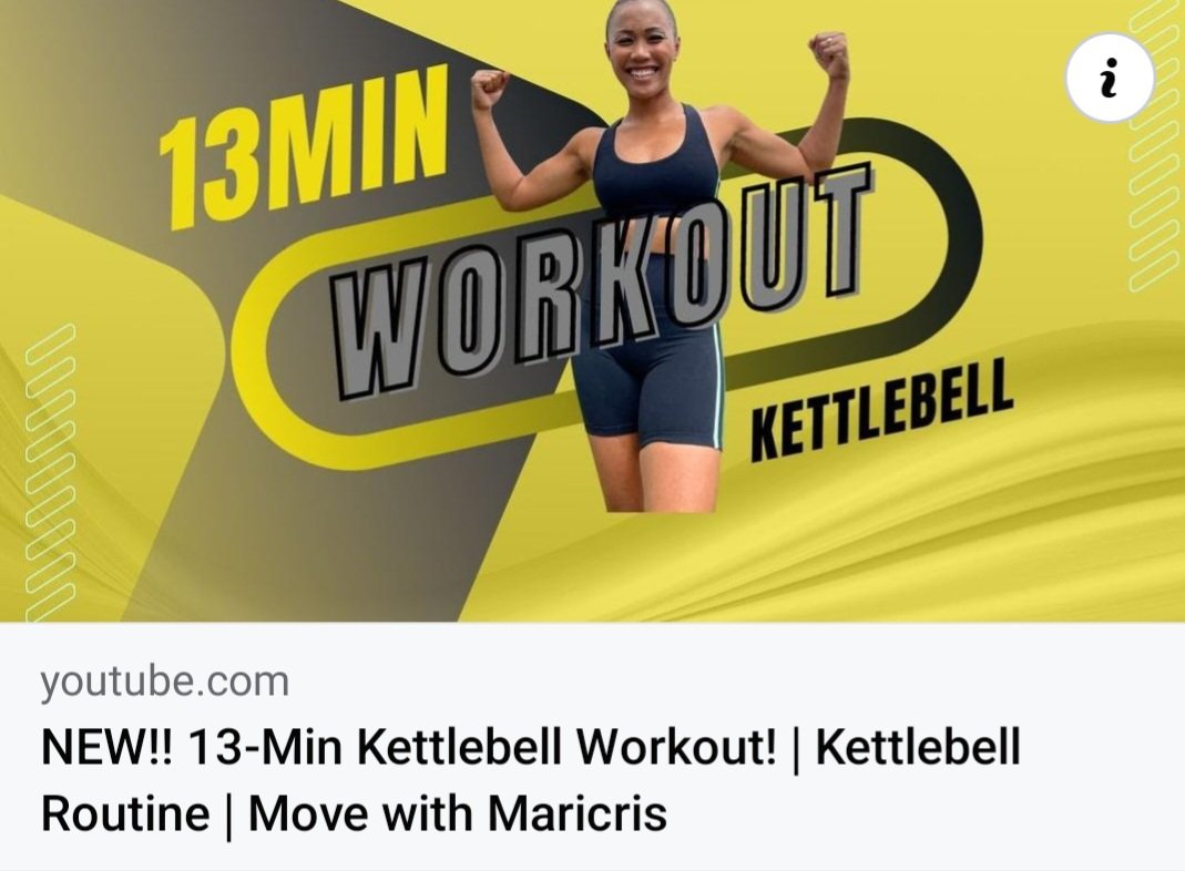 Finally got a chance to do this kettlebell workout by @maricrislapaix! It was so good! I paired it with my Unlimited workout! Should sleep well tonight lol!🔥🙌💪 @YouTube  #movewithmaricris #kettlebellworkout youtu.be/T6Mz7wBJDE4
