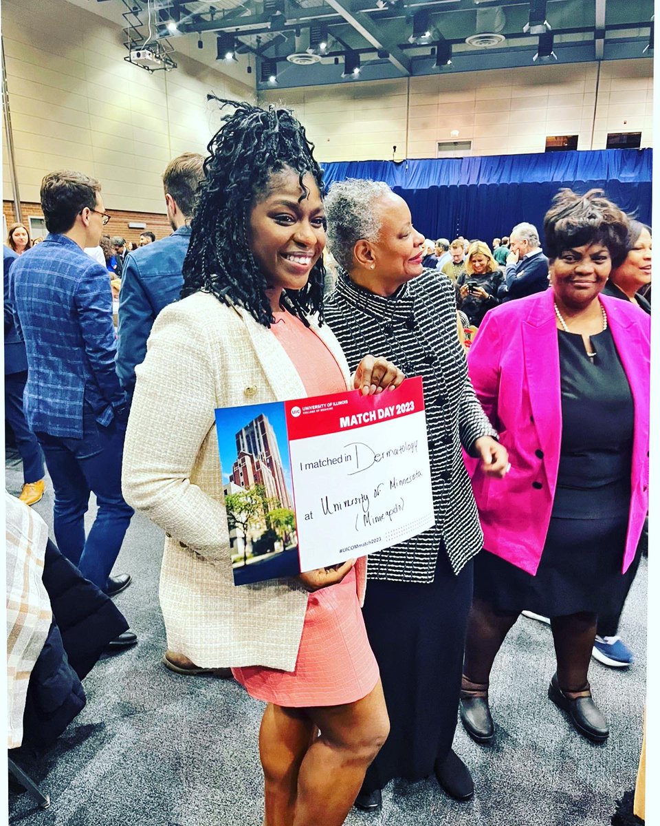 MorinolaS's tweet photo. It’s a MATCH!!! I am extraordinary grateful to have matched into dermatology at my #1 program at @UMNDermatology. It an honor. Shout out to my co-ressies, looking forward to exciting things to come! 

This is by Gods favor 🥹🙏🏾

#dermtwitter #Match2023 #MedTwitter https://t.co/e7uLOMmI9O