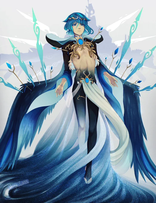 Phoenix and Dragon | alternate forms[ xingyun archon/adeptus AU ]#genshinimpact #xingqiu #chongyun 