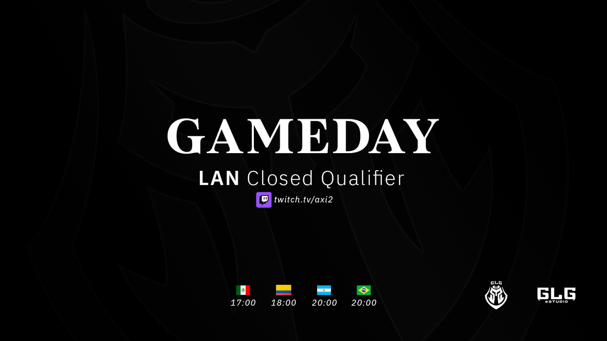 GLGesports's tweet photo. En una hora comienza el último día del clasificatorio cerrado de LAN
Les deseamos mucho éxito a Sealcune Mbappé y AxL
#GoGLG #GetReady https://t.co/WxaXUz5TSw