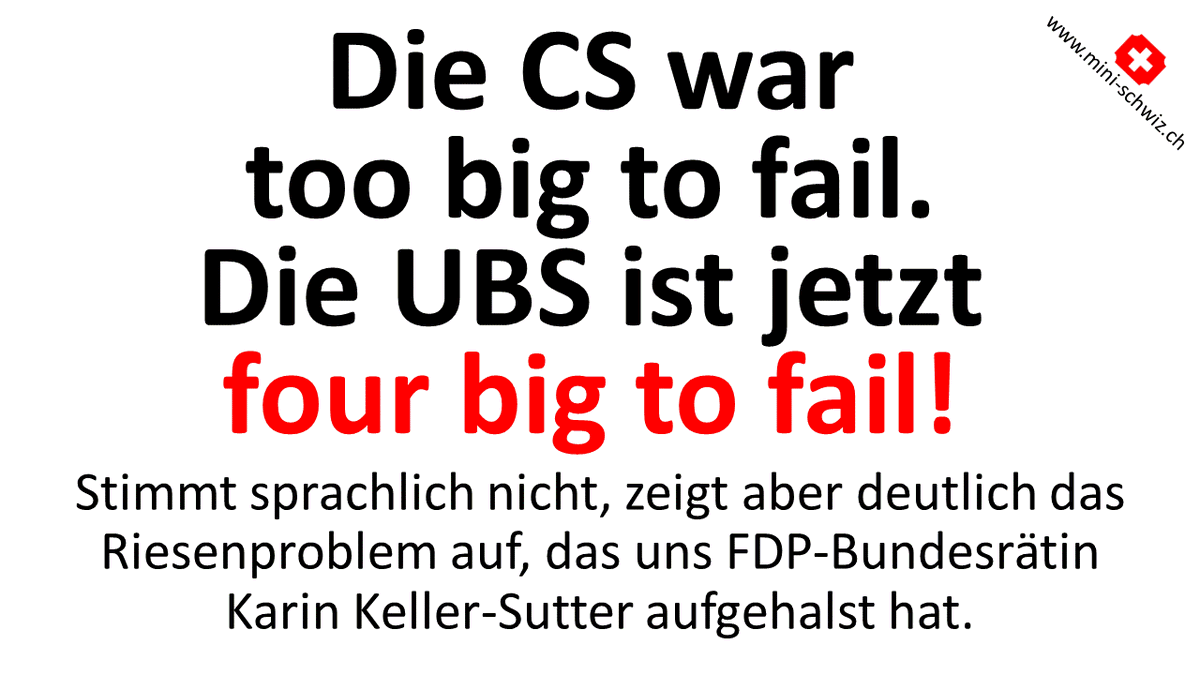 MiniSchwiz's tweet photo. @SamiraMarti Oder anders (etwas humorvoll) gesagt:
#srfarena #CreditSuisse #FDPFail #SVPBschiss #WenigerRechts #MehrVernunft https://t.co/RwCzQSNjsh