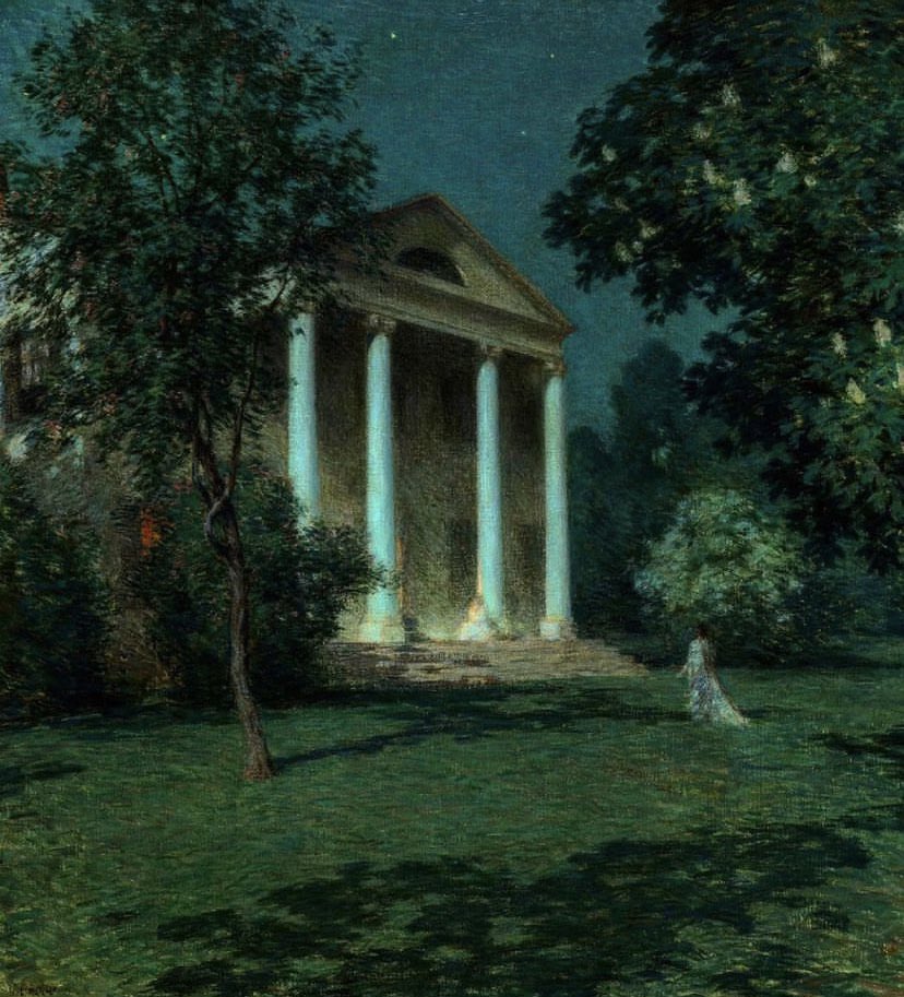 AcademiaAesthe1's tweet image. May Night (1906)
Willard Metcalf (1858–1925)