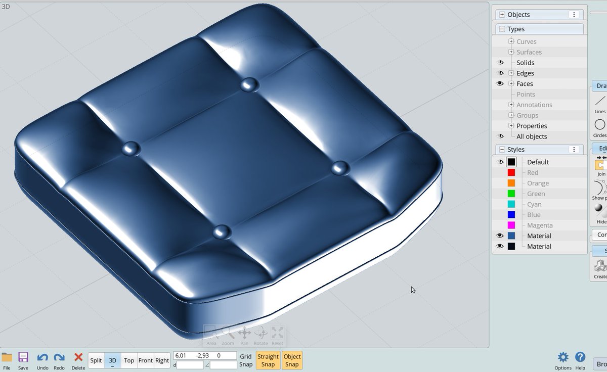 pa_furijaz's tweet image. To make cushions use blocks for cushioned areas, that&apos;s the way. #b3d #SubD #Nurbs