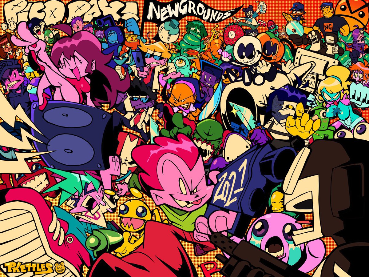 PitooKettles's tweet image. my FNF work for sure, and definitely my 2021 pico day piece. Poured my heart into this one and I couldn’t be happier with the insane positivity it got.
The support I got from the FNF boys, Tom, and the NG community changed my life no joke. love u guys!🤙🤙🤙