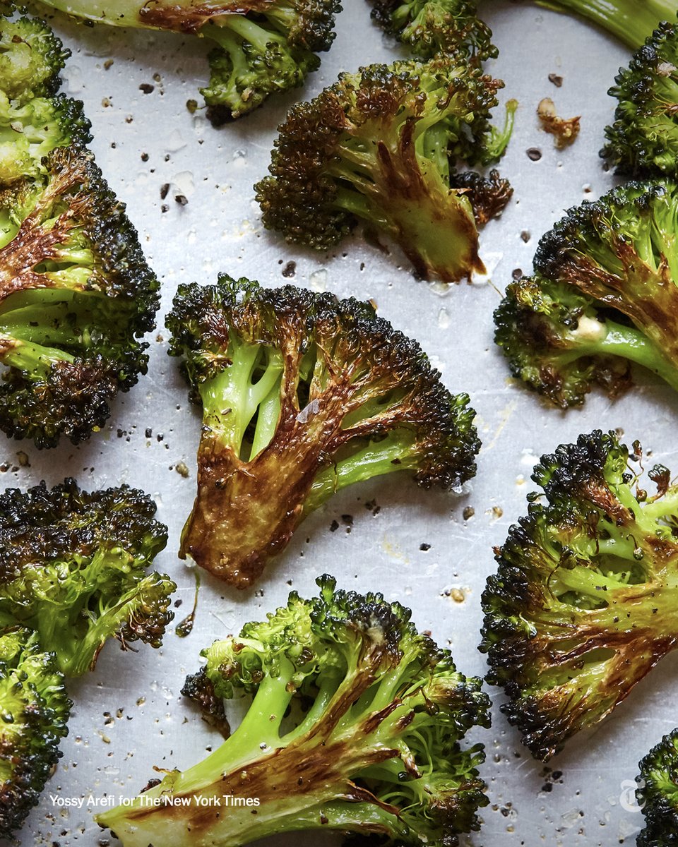 nytimes's tweet photo. "It was really delicious, and healthy too."

This roasted broccoli with a vinegar-mustard glaze has a cult following. https://t.co/YbykfRD0O8 https://t.co/4YDM1HGH3T