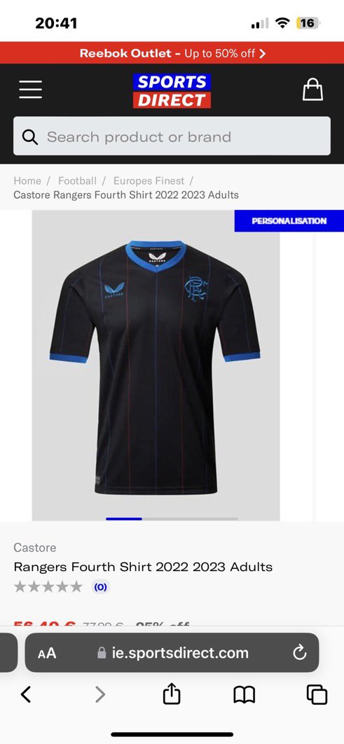 Castore 2022-2023 Rangers Fourth Shirt