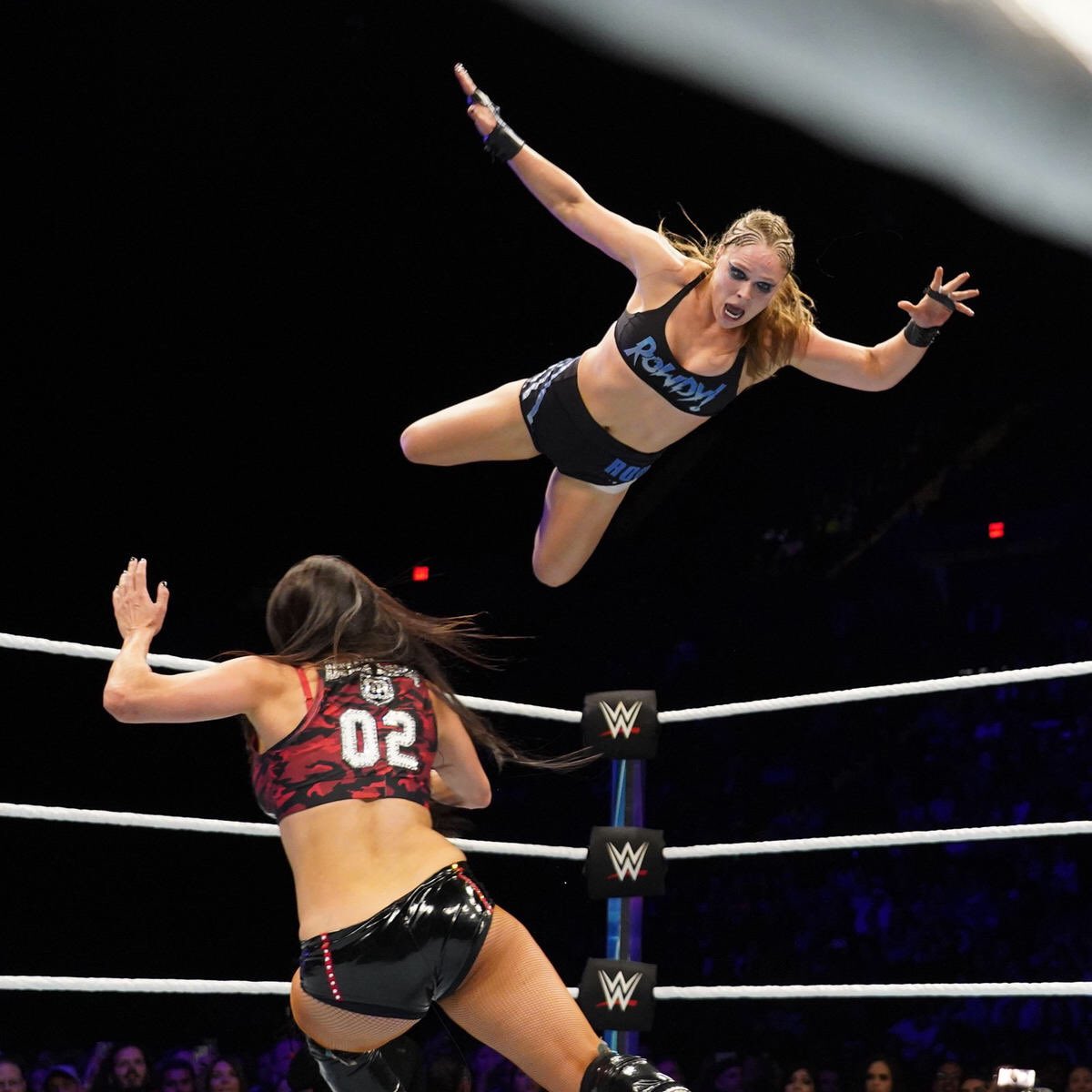 RT @8navyblue: Ronda Rousey vs Nikki Bella - WWE Evolution #WWERaw https://t.co/5EGtTwae2F