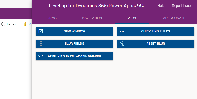 RajYRaman's tweet image. v3.6.3 which has the impersonation change is now live in Chrome store. Edge in another couple of days (submitted on Friday). Docs also updated to explain impersonation. 

Another change is the ability to open view in @FetchXMLBuilder

#PowerApps

github.com/rajyraman/Leve…