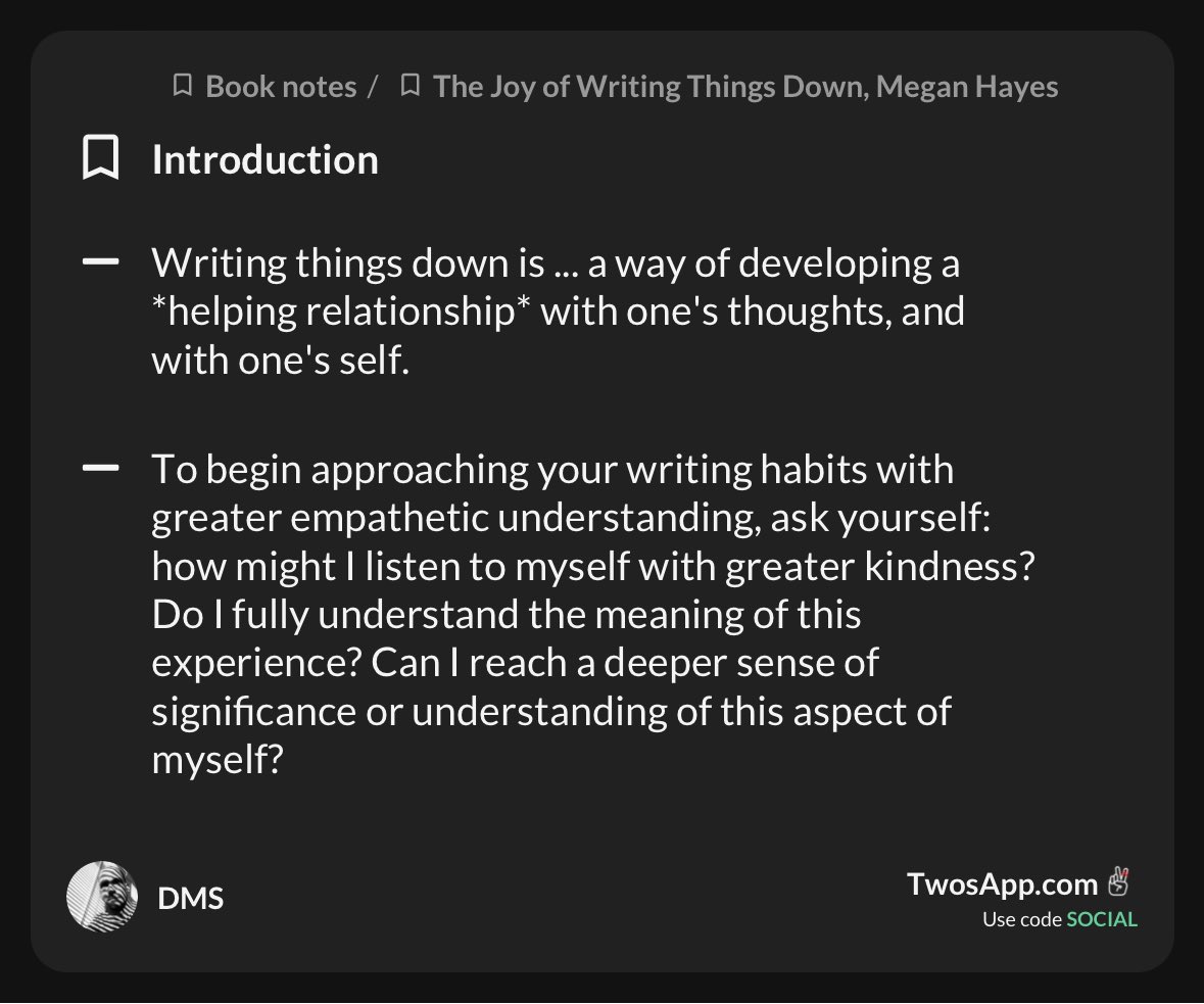 TwosApp's tweet image. Remember your #booknotes with Twos

✍️ @DaveSharpeUK from Twos World✌️🌎
📖 @megan_c_hayes