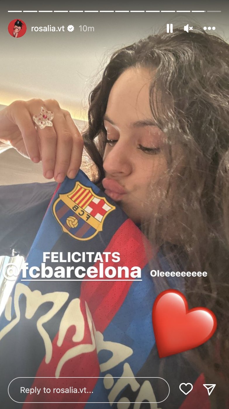 barcacentre on Twitter "Ig story Rosalía (singer). [rosalia.vt] 
