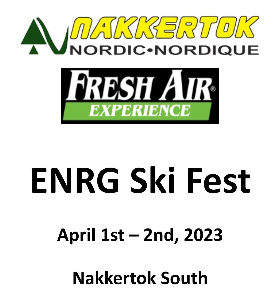 ENRG Skifest sponsored by <a href="/freshairexp/">Fresh Air - Ottawa</a> <a href="/NakkertokNordic/">Nakkertok Nordic</a> South. April 1st, 100m Stadium Sprint Championships of the Universe. April 2nd the Enduro! Better start training 🙂.
Info: tinyurl.com/4zpav5sb
Reg:zone4.ca/register.asp?i…
<a href="/KanataNordic/">Kanata Nordic</a> <a href="/MartinCleary/">Martin Cleary</a> <a href="/fitnesslab/">Natural Fitness Lab</a>
