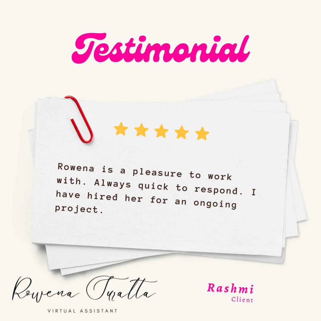 rowena_suralta's tweet photo. #Upwork #Upworkreviews #happyclients #virtualassistance #virtualassistant #workfromhome #happyclients #topratedplus #topratedfreelancer #freelancing #fivestarreviews #Upworktopratedfreelancer https://t.co/u3d18aTAqJ