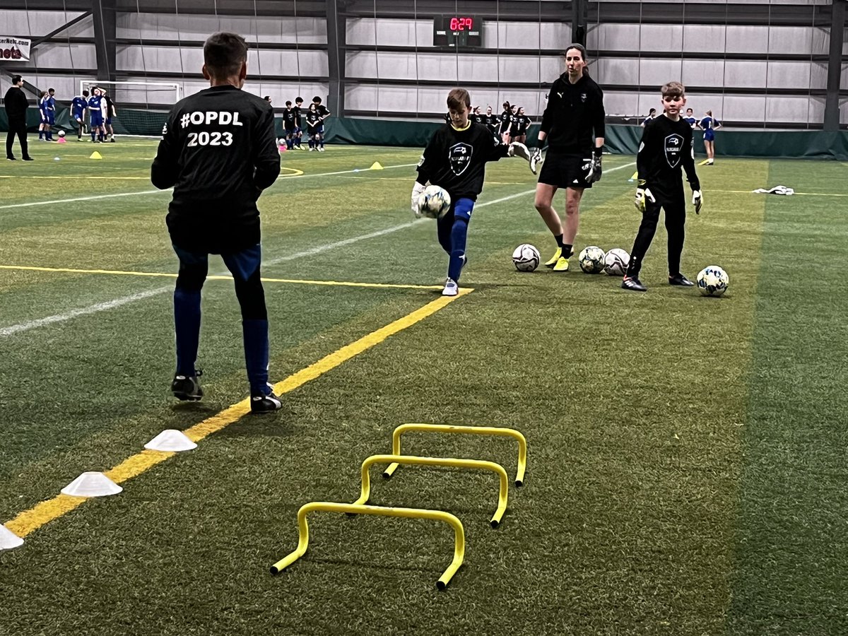 Paul_Niagara's tweet photo. Coach Jessica puts @NFSCTitans #OPDL goalkeepers through their paces while focusing on footwork and explosiveness. Excellent work all around. https://t.co/LlgrI0i3Lo