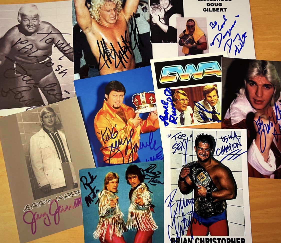 All eyes are on The King, but we always celebrate him and all of the legends of Memphis on the blog. Here’s a look back at one of those entries…

wrestlingmemorabilia.blogspot.com/2022/09/the-im…

#JerryLawler
#JackieFargo
#JerryJarrett
#JeffJarrett
#MemphisWrestling