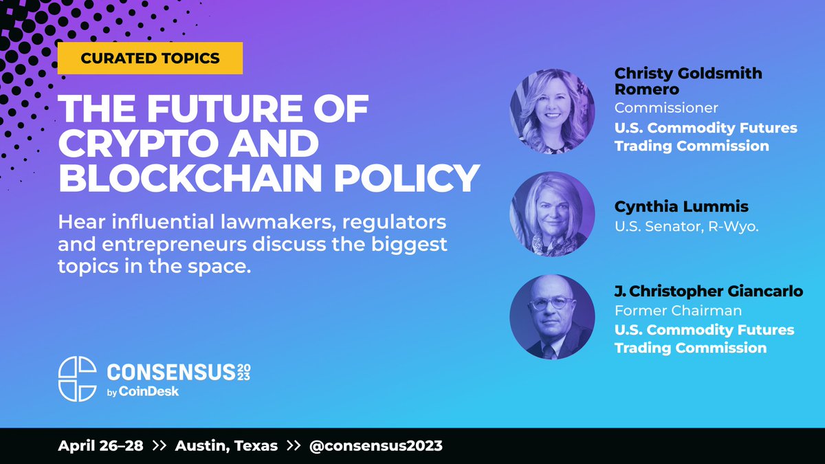 The ongoing banking crisis highlights the need for an alternative system of payments and custody. 

Join the conversation on these issues and more of the most pressing topics in the global digital assets ecosystem at #Consensus2023.
consensus.coindesk.com/agenda/track/-…