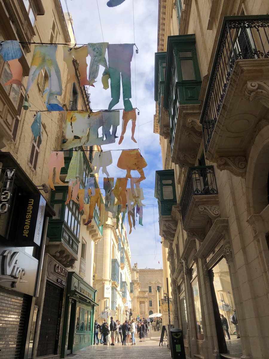 Revisiting Malta after 15 years art seems to have replaced laundry in revamped Valletta. ⁦@VisitMaltaUK⁩ ⁦@TravWriters⁩ #BGTWMalta #MoretoExplore