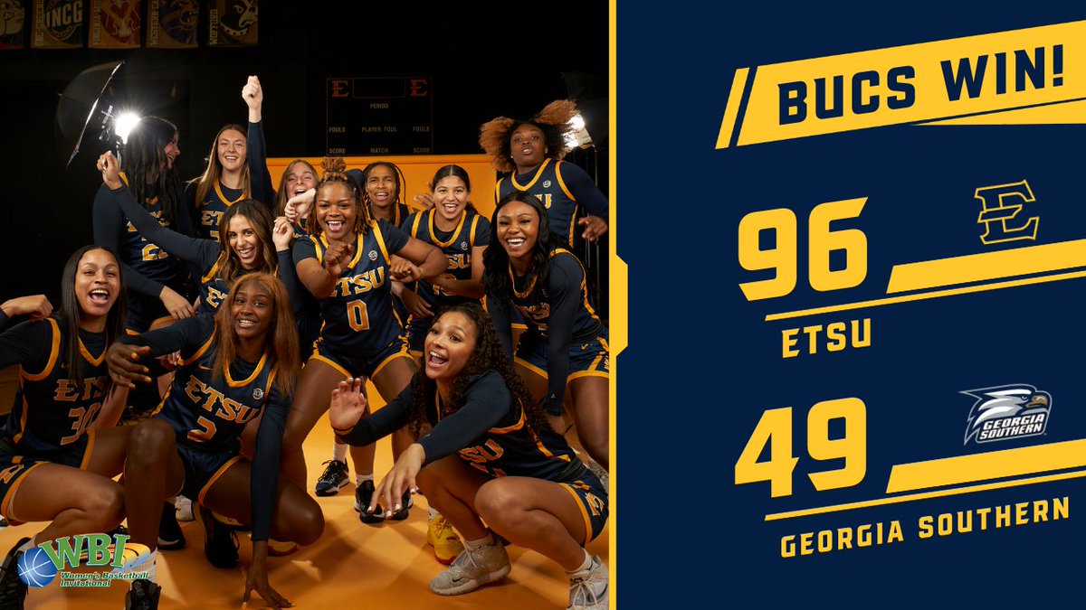 What an awesome way to end an awesome season 👏

The Bucs finish the campaign with a 25-10 record, the most wins in school history and the best turnaround in NCAA D1 Women's Basketball this season.

Thank you for being part of it, Buc Nation 💙💛

#FaithfulForForty | #ETSUTough